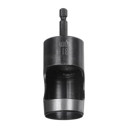 HARFINGTON Leather Hollow Punch 1/4 Hex Shank for Drills, 31mm Dia Rotary Hole Punch for Thick Fabrics Leathercraft Working