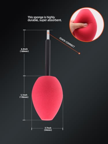 Wheel Rims Polisher, SPTA Polishing Ball, Polishing Cone, Metal Wheel Polishing Tool, Ball Buster Wheel and Rim Polisher System Attaches to Standard Household Drill - color: Red Oval Polishing Ball