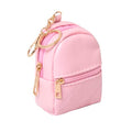 Mini Backpack Cute Cosmetic Bag for Women, Creative Cute Pendant Keychain Key-chains Keyrings PU Leather Makeup Bag Key Lipstick Card Holder Data Cable Organizer Zipper Pouch - color: Deep pink