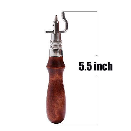 7 in 1 Adjustable Pro Stitching Groover and Creasing Edge Beveler Leathercraft Sets to Sew & Crease Leather