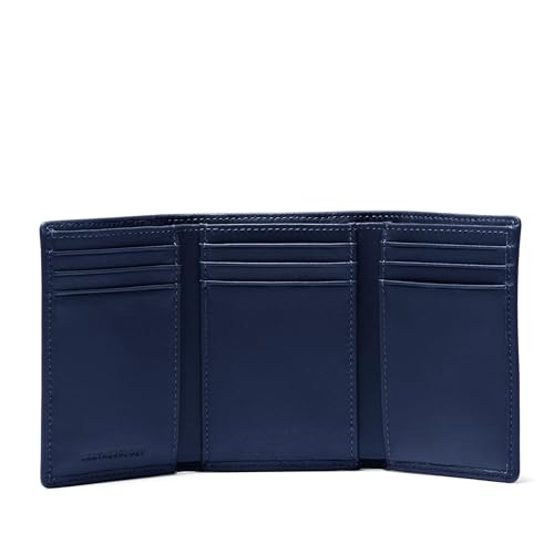 Navy Blue Men's Trifold Wallet with Removable Card Holder - Navy Blue - color: Navy Blue, size: with Card Wallet
