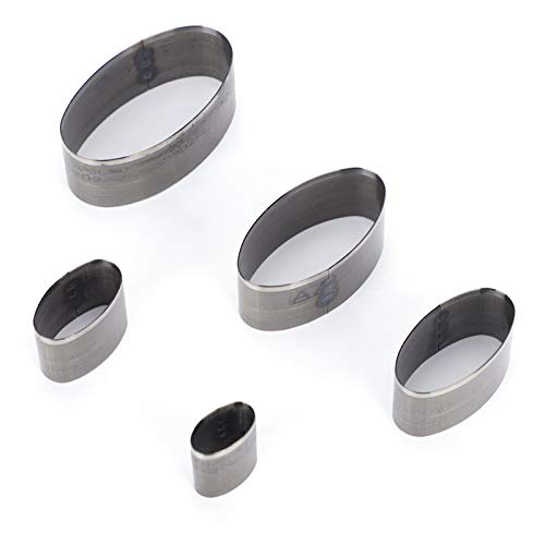Leather Cutting Ovals, 5Pcs Leather Punch Die Set Cutter Hollow Oval Cutting Craft DIY Tool Oval Leather Punch Shapes Cutter Shape Tools Punches Large Metal Dies for Hole Set Re
