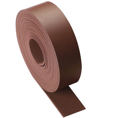 Picheng Faux Leather Strap for Crafts: 1 Inch Wide 138" Long Leather Strips - color: Dark Brown, size: 1 Inch