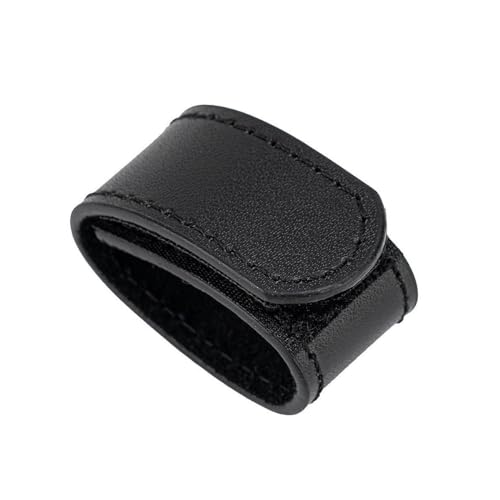TACNEX Genuine Leather Belt Keeper 1 3/8" - 1 1/2" Wide Men's Belt Loop Stays Dress Belt End Holder Retainer Tool Belt Band - color: Black, size: 1 pcs
