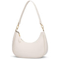 KKXIU Small Shoulder Bag for Women Mini Clutch Purses Cute Hobo Handbags | Classic Trendy Retro Underarm Crossbody Bag with Detachable Straps, Vegan Leather, Zipper Closure - color: Beige