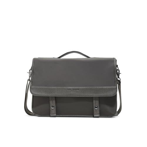 Ted Baker Men's Irvine Pebbled Laptop Messenger Bag - color: Grey