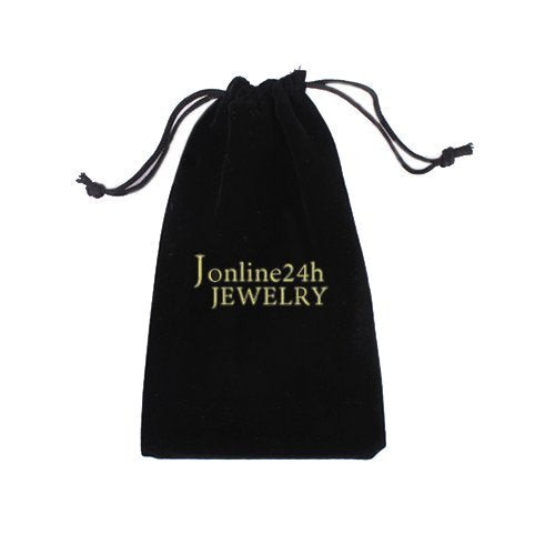 jonline24h Mens Womens Black Braided Leather Cord Rope Necklace Chain Stainless Steel Clasp 4mm 14-30inch