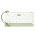 Womens Wallet Ultra Slim Floral Long Bifold Wallet for Women Card Holder with Zipper Pocket - color: C01 Green