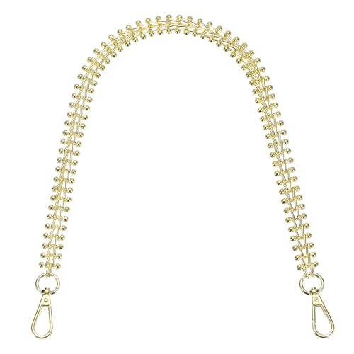 uxcell Metal Chunky Purse Chain Handle, 60cm/23.6" Bag Extender Chains Replacement with Swivel Lobster Clasps for DIY Handmade Handbag Shoulder Bags Hardware Accessories, Champagne Gold - color: Champagne Gold
