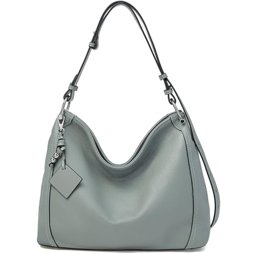 FOXLOVER Purses for Women Hobo Bag Designer Slouchy Tote Handbags - color: Matcha Green