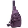Alldaily Large Sling Bag for Women Crossbody Purse Leather Fashionable Trendy Chest Bag for Travel, Fanny Pack (Purple) - color: Purple