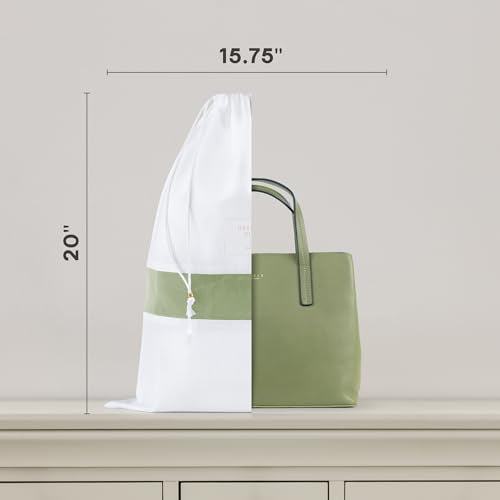 Hayden Hill Luxury Organice Cotton Dust Bags For Handbags - 6 Pack (Small-Med) - Handbag, Purse and Shoe Storage - Certified Carbon Neutral