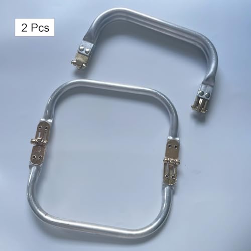 Tuofchyi 6.3" Metal Purse Frame, 2Pcs Rectangle Kiss Lock Bag Hardware | Ideal for DIY Tote Bags, Clutches, Crochet Purses, Features a 180° Opening, Strong Hinges Secure Rectangle Kiss Lock Closure - size: 6.3 inch