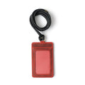 Handmade Leather Card Holder Wallet, Leather Minimalist Wallet with ID Card Holder, Slim Bifold ID Wallet - color: Red