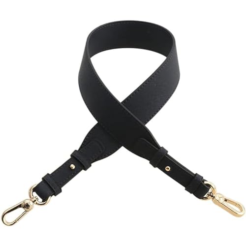 Adjustable Bag Strap Faux Leather-Strap Crossbody Bag Strap-Replacement Shoulder Bag Replacement-Strap for Handbag Purse Black - color: Black, size: Gold Clasp