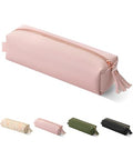 Mr. Pen- PU Leather Pencil Case, Pink | Pencil Case Small Pencil Pouch Aesthetic - color: Pink