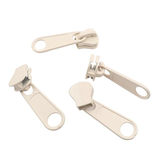 #10 Beige Pulls for Jacket Luggage Purses Bags Bulk Metal Slider Repair | Leekayer 15PCS #10 Beige Pulls for Resin Plastic Zippers Large Sliders Zipper Repair - color: Beige, size: #10-Single Pull