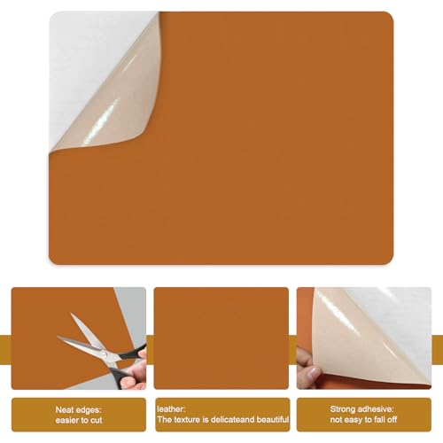 IANZE 2Pcs Leather Repair Patch, Self Adhesive Leather Repair Patch for Car Seats, Couches, Furniture, Sofa, Handbags, Office Chair (Light Tan) - color: Light Tan