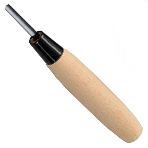 KAKURI Leather Corner Punch Tool Small 4.5mm Made in Japan, Professional Leather Cutter Knife Half-Round U Gouge, Sharp Japanese Carbon Steel Blade - size: 4.5 mm