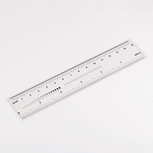 HARFINGTON Film Flexible 6 Inch 0.1mm Scale PET Plastic Folding Straight Ruler Calibration Soft Ruler Measuring Tool for Factory, Transparent - size: 15cm