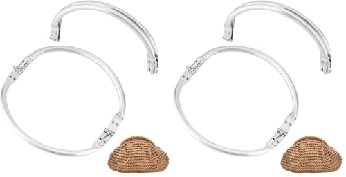 PH PandaHall 2pcs Purse Frame Kiss Clasp Internal Tubular Frame, 7.6inch U-Shaped Aluminum Purse Frame Clasp Replacements for DIY Purse Handle Bag Making Sewing Clutch Crafts (Pack of 2) - size: 7.6x3.7inch (Pack of 2)