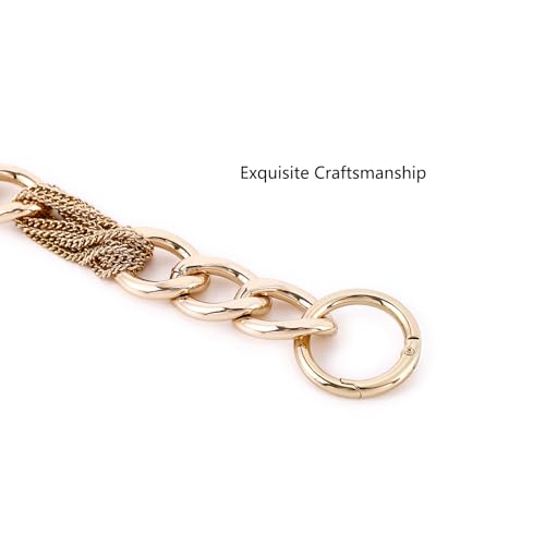 Yichain Classy Metal Tassels Bag Chains Purse Handles Shoulder Strap Replacement Charms Accessories (Gold Big 24'') - color: Gold Big 24''