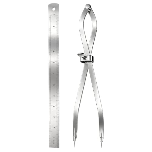 12-inch Radius Divider Tool Scribing Compass for Wood Leather Metal Marking - size: 12inch-1PCS