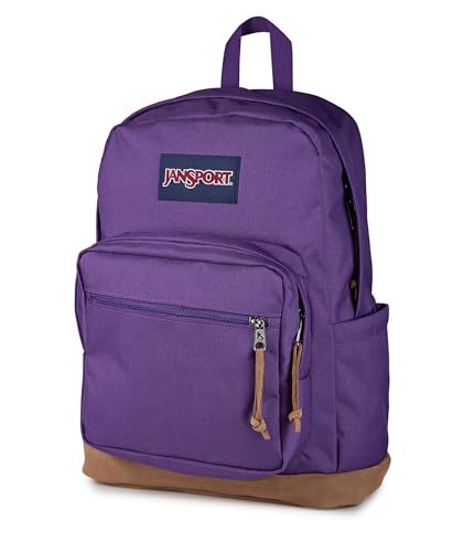 JanSport Right Pack Backpack - Durable Daypack with Padded 15" Laptop Sleeve, Spacious Main Compartment & Integrated Water Bottle Pocket - Grape Jelly - color: Grape Jelly