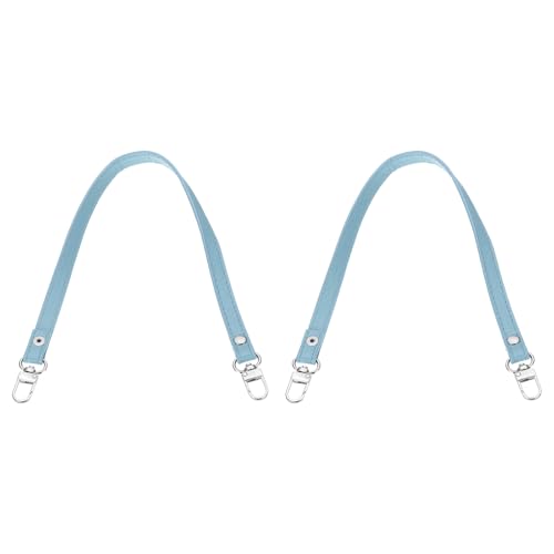 PATIKIL Leather Purse Handle Strap, 2 Pcs 17 Inch Leather Purse Strap Replacement DIY Women Clutch Bag Handbag Top Handle Strap Repair Accessories, Blue - color: Blue, size: 17 Inch
