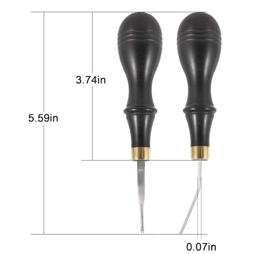 YZLIEZRE Leather Edge Bevelers, Edge Skiving Beveler 0.8mm, 1.3mm,1.8mm,2.3mmLeather Working Tools Skiver Tool for Leathercraft Working (4# 2.3mm) - size: 4# 2.3mm