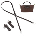 Purse Straps Replacement, Leather Handbag Crossbody Shoulder Strap Kit Adjustable for Mini Longcamp Tote Bag Women - color: Mocha