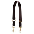Allzedream Wide Purse Strap Replacement Crossbody Shoulder Bag Adjustable Leather Ends - color: Chocolate Gold Leather