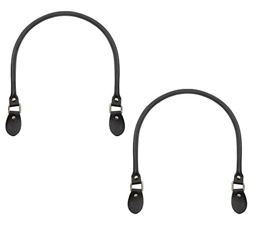 Murtenze 2 Pack 24 Inch Purse Straps, Black, Soft Cow Leather - color: Black