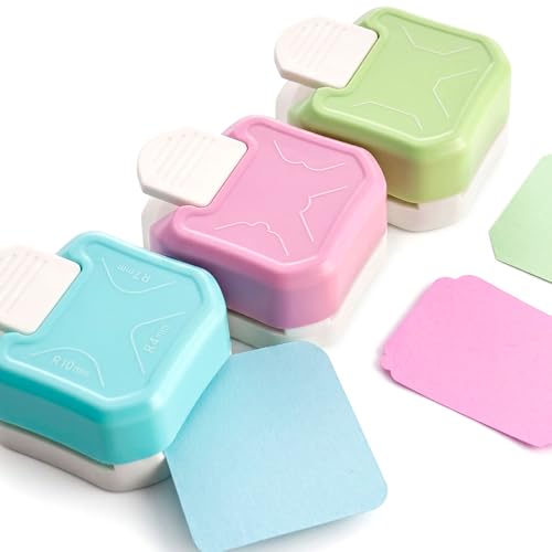 Koogel 3PCS 3in1 Corner Punch Set, (Rounder + Beauty Shape + Chamfer Edges)
