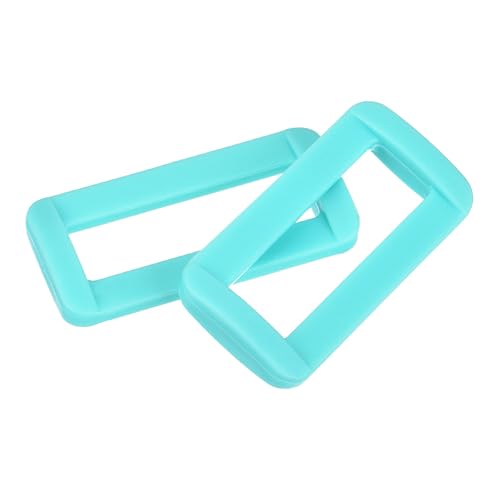 uxcell 16Pcs Plastic Rectangle Ring, Rectangle Slide Buckle, Webbing Belt Buckle Slide Loop for DIY Backpack Purse Strap - color: Sky Blue, size: 1 1/4"