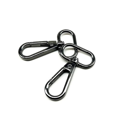 1 inch Swivel Lobster Clasps 50pcs Swivel Clips for Purses Bag | 1" Metal Swivel Snap Hooks Gunmetal for Handbag Backpack Crossbody bag Dog Collars Keychain Lanyard Strap Craft Making - color: 1 inch Gunmetal 50pcs