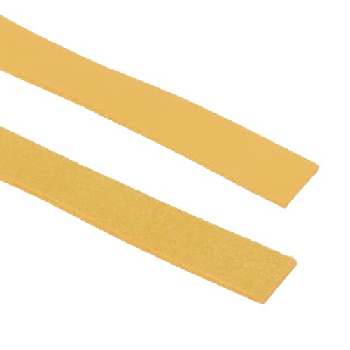 MECCANIXITY Leather Straps Strip Belt 1.2cm(0.5" Width) 100cm(40" Length) Leather Strips String Yellow for DIY Craft, Jewelry, Key Chains - color: Yellow, size: 1.2cm x 100cm