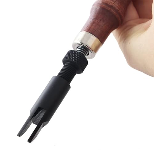 Wood Handle V Cove Base Leather Groover V Type Push Groover Groover Tool Cotton Crochet Thread Type Push Groover Leather Grooving Craft Gouge Tool