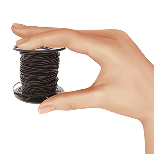 The Beadsmith Leather Cord – Dyed Antique Black – 1mm Spool – 25 Yards/22.86 Meters – Indian Leather Thong Ideal for Braiding, Beading, Necklaces, Fine Lacing, Hair Accessories & DIY Jewelry Making - size: 1mm, style: Dyed Antique Black – 25 Yards
