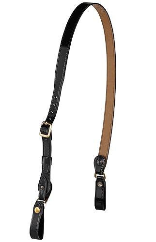 JAY-PEE Sam Browne Shoulder Strap 1 1/4 inch Leather Cross Strap Includes 2 | D-Rings that Connect to Duty Belt. Gun Belts (gun-belts). From JAY-PEE - color: High Gloss, Brass, size: 28" long Extra Small