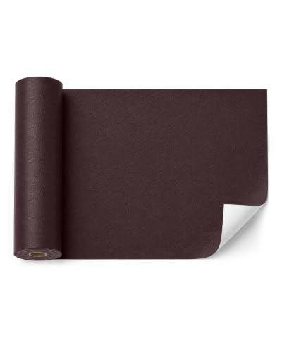 BOUYEER Leather Repair Patch Tape Kit,Self Adhesive Leather Repair for Sofa，Car Seat,Office Chair,Furniture,Jacket,Waterproof Strong Adhesive Vinyl Repair Kit. 23 in x 79 in,Dark Brown - color: Dark Brown, size: 23 in x 79 in