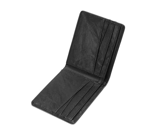 Lanyani Minimalist Fabric Wallet Bifold RFID Blocking - color: B-Black