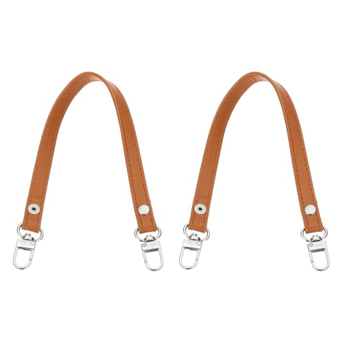 PATIKIL Leather Purse Handle Strap, 2 Pcs 13 Inch Leather Purse Strap Replacement DIY Women Clutch Bag Handbag Top Handle Strap Repair Accessories, Yellow - color: Yellow, size: 13 Inch