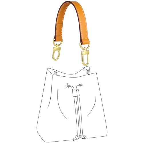 Genuine leather purse Handle compatible with Neonoe for Metis Noe BB NM Beaubourg Hobo - color: Honey Brown-purse Handles