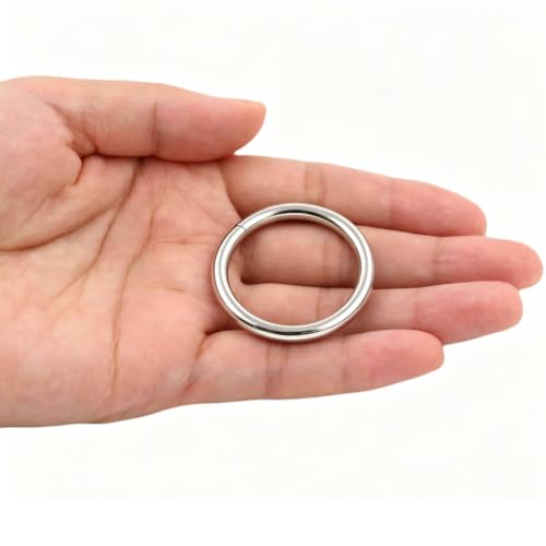 BIKICOCO 1-1/4'' Metal O-Ring Buckle Connector Round Loops Non Welded for Bags Webbing Purse and Belt Straps - color: Silver X 20 Pcs