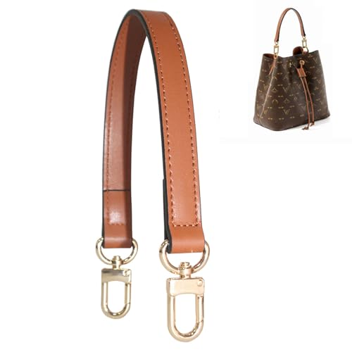 Leather Handbag Strap, Suitable for Changing Shoulder Straps on L V Handbags and Bucket Bags(Brown-W:0.7in,L：14.9in) - color: Brown-W:0.7in-L：14.9in