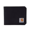 Carhartt Nylon Duck Bifold Wallet Black | Mens 700D, Wallets, RFID-Blocking with Trifold and Front Pocket Options - color: Black (Bifold)