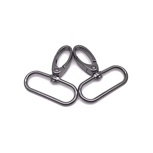 1.5 inch Swivel Lobster Clasp 1-1/2 inch Metal Swivel Snap Hooks | 10pcs for Purses Bag Hardware Handbag Backpack Shoulder Bag Dog Collors Webbing Lanyard Strap Craft Making Gunmetal - color: 1.5 inch Gunmetal