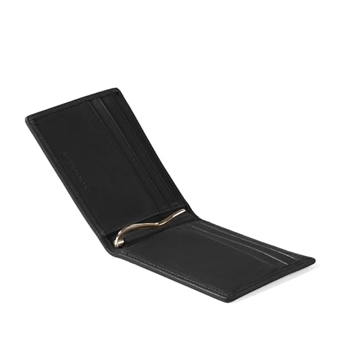 Premium Black Oil Men's Slim Bifold Wallet with Money Clip - Premium Black Oil - color: Premium Black Oil