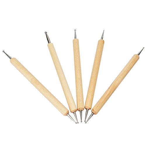 Embossing Tools for Metal Craft,Leather Tracing Tool,Leather Carving Tools,Leather Embossing Tools 8Pcs DIY Handmade Leather Craft Carving Tool Spoon Double Head Point Drill Pen Kit Set